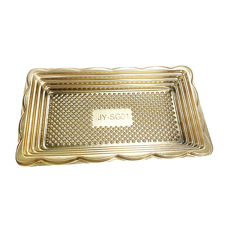 JY-SG01 Plastic Trays for Serving Food clear Lip Plastic Tray 800sets Pack Disposable Plastic Box