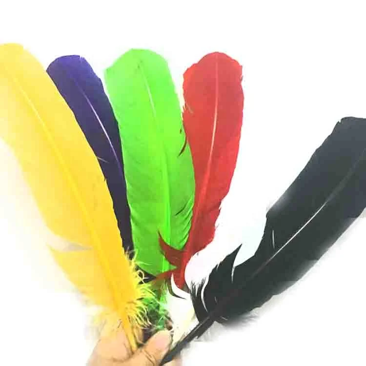 Most popular carnival feather craft accessories supply turkey quill for carnival costume sample based customized