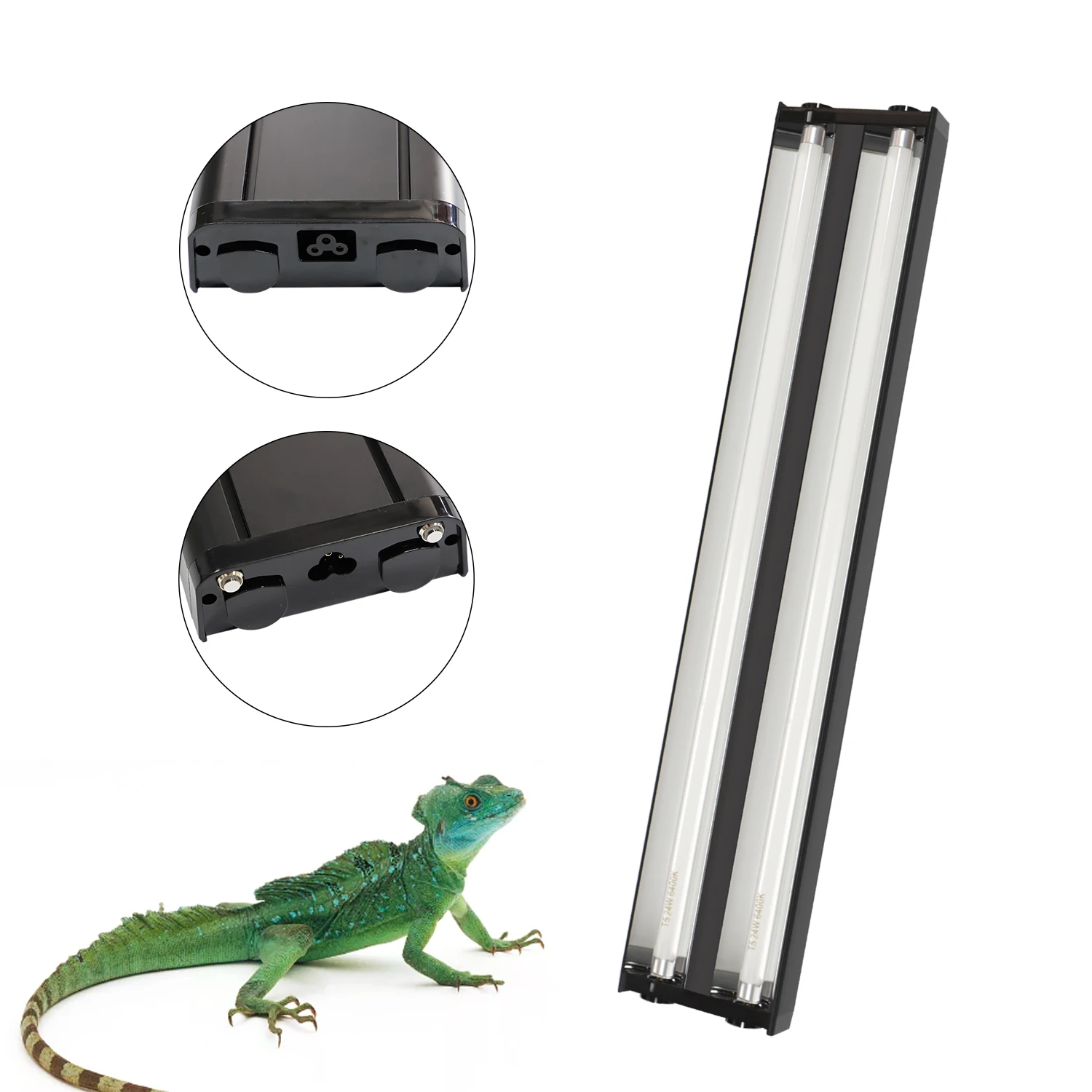 black aluminum amphibian snake lizard tortoise lighting holder reptile lamp fixtures for reptile cage tank terrarium