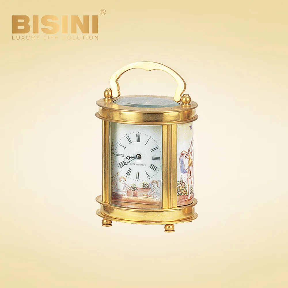 Miniature simple Small Square Leather table clock Household table-top timepiece