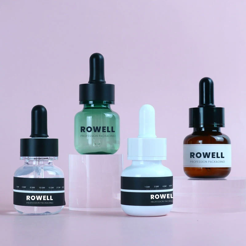 30 ml plastic brown eye dropper glass bottle with glass pipette