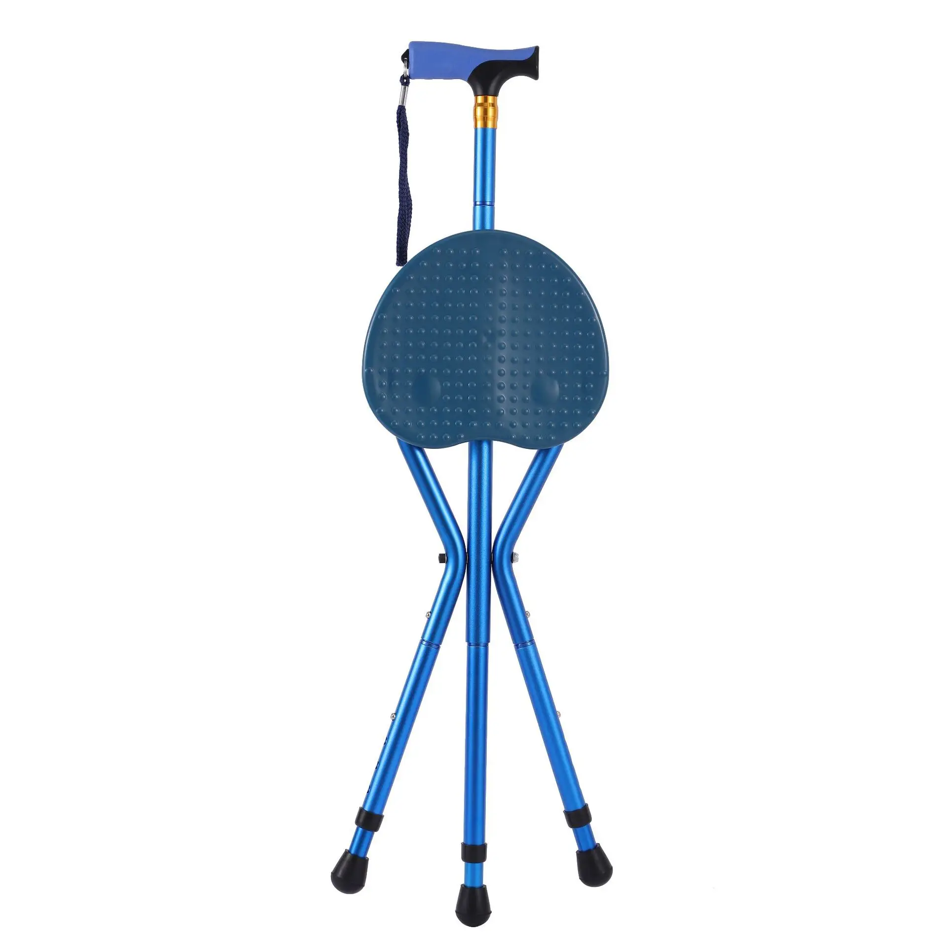 Portable Foldable Cane Stool with Seat for Rehabilitation Therapy Supplies
