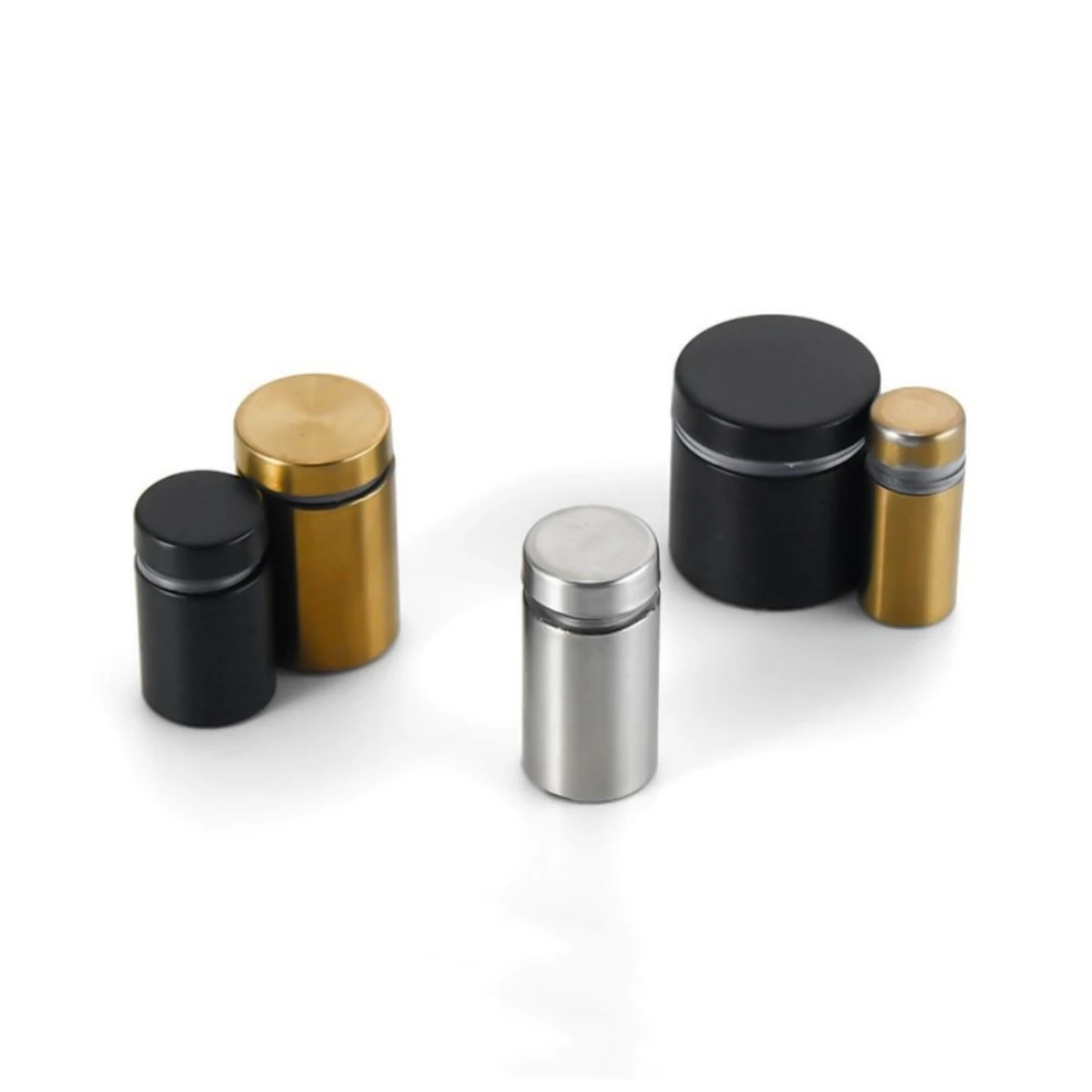 Building Signage Nails stainless steel glass standoffs spacer aluminium standoff fixing rose gold