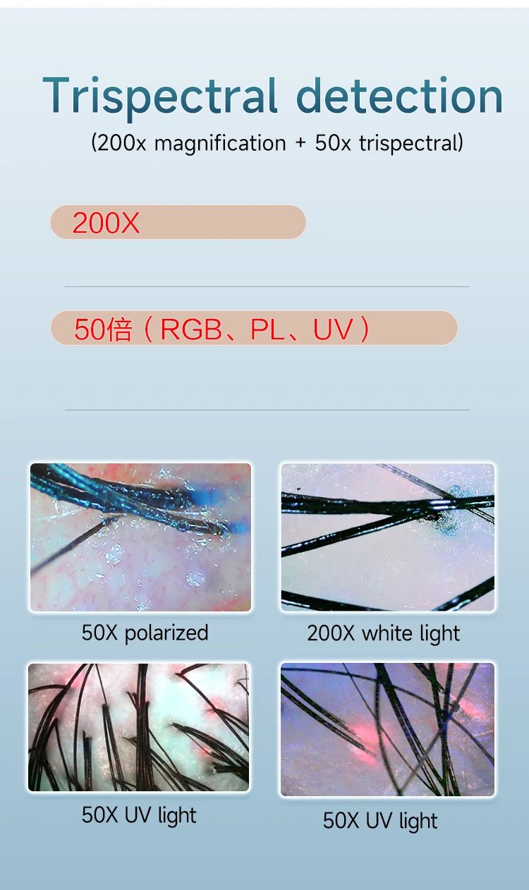 Face and Scalp Analyzer Skin Analyzer Professional Scalp detector HD salon