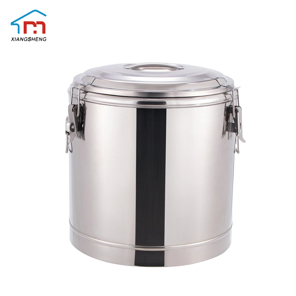 Xiangsheng 80L Large Capacity Stainless Steel Insulated Barrel Thermos Transportation Bucket Rice Bucket