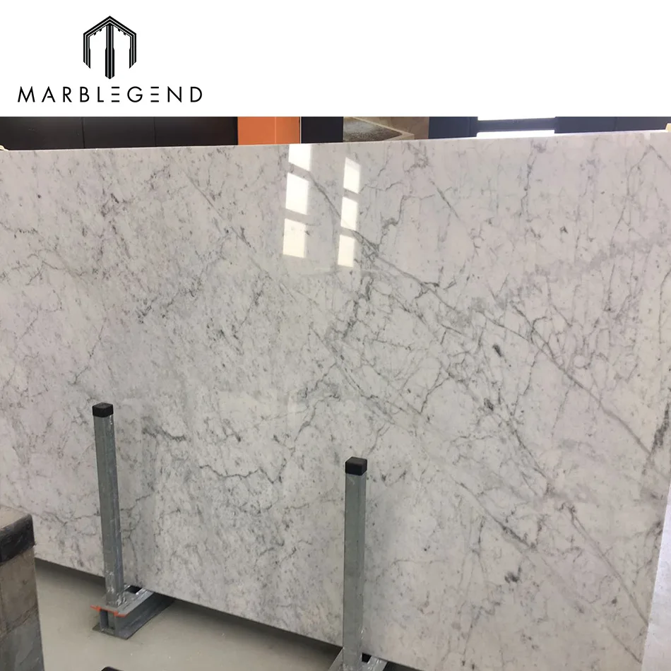 luxury villa decor marble slab wall white carrara marble tiles floor