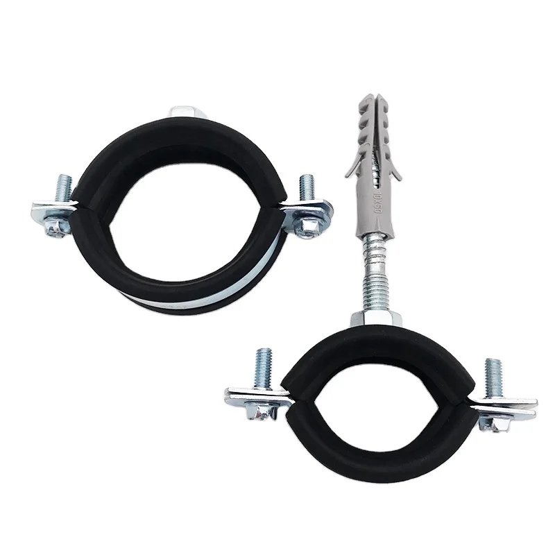 Split pipe clamp with rubber hose clips s rubber spring clamp