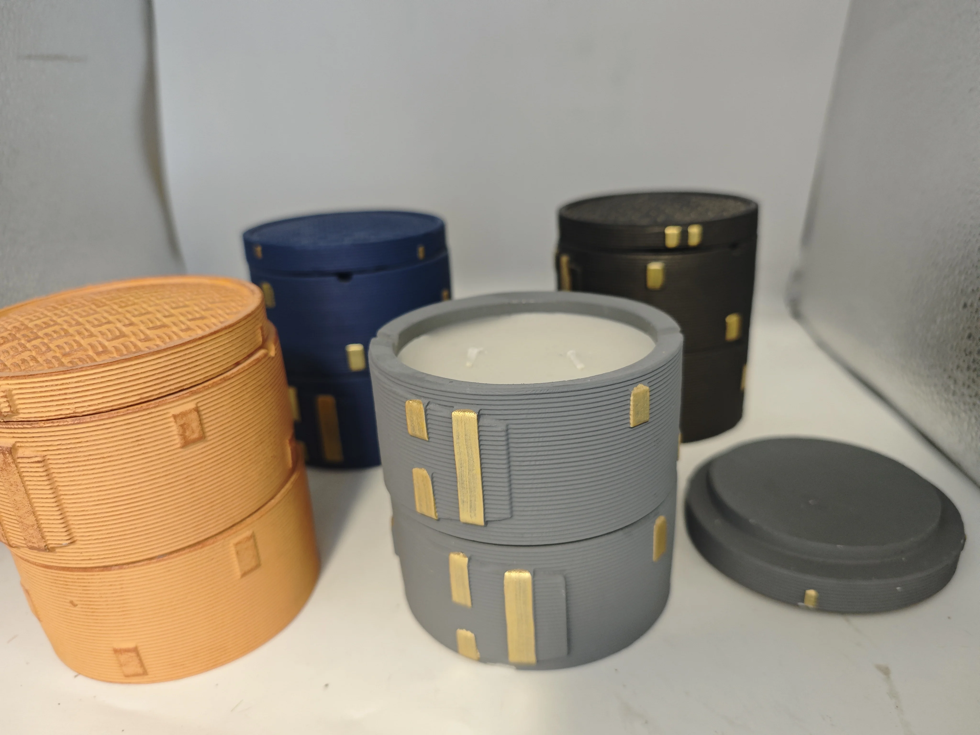 Curved Candle Jar Cement Handmade Mold,Storage Box Silicone Molds,Plaster Casting,Terrazzo Jesmonite Mould