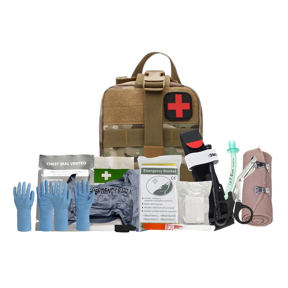 Emak OEM Safety medical supplies outdoor survival trauma first aid kit outdoor camping survival kit