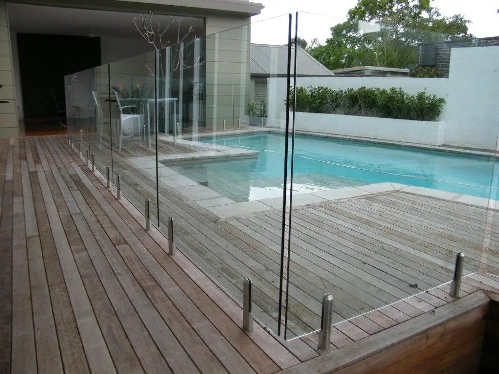 Modern Design Deck Stainless Steel Glass Railing Exterior Railing