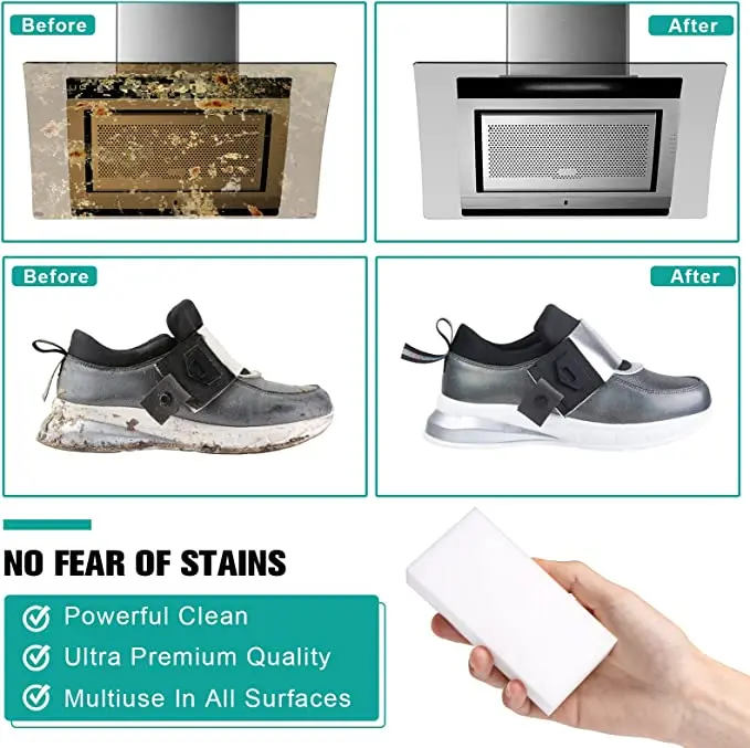 Embossment Magic  melamine  Sponge  Cleaning Sponge Stain Eraser Remover Pad Eco White Cleaning Supplies