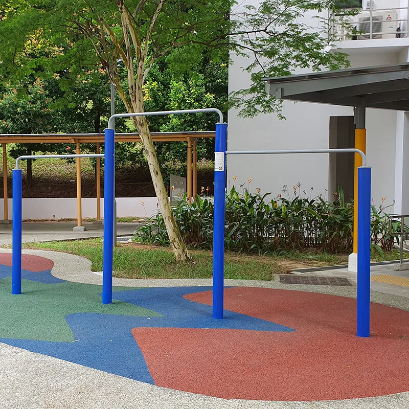 Street Workout Park Outdoor Fitness Double Height Chin Up Bars