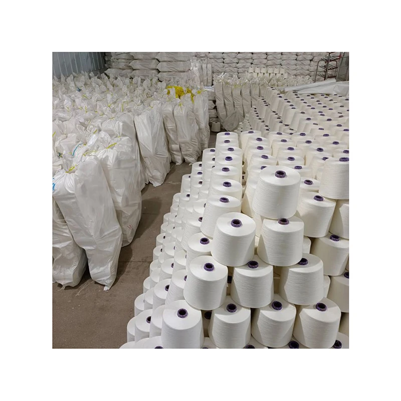 Combed Compact Siro Spinning 21s 65/35 Polyester/Cotton Raw White For Bleaching And Dyeing Yarn Knitting And Weaving Yarn