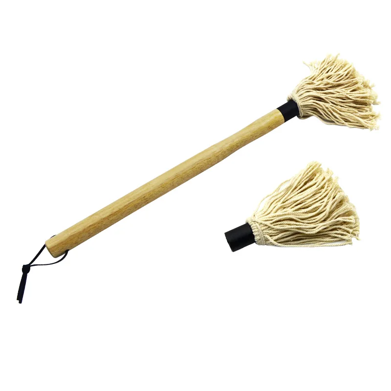Professional BBQ Sauce Mop Rotating Cleaning Brush With One Replacement Heads for Roasting