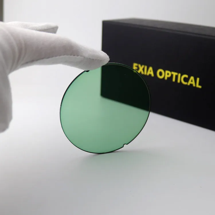 EXIA E6B Green Sunglasses Lenses UV400 AR Green Coatings 75mm Diameter Base Curve 2 Quality Grade A