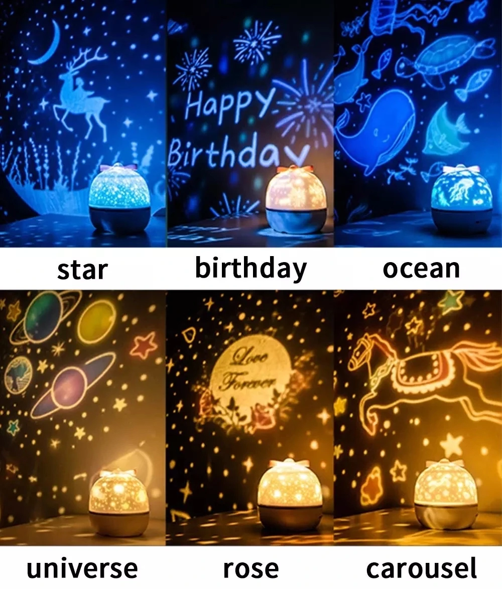 Christmas Night Lights Moon Star LED Light Motion Sensor Indoor Decorative LED Night Light For Birthday Gift