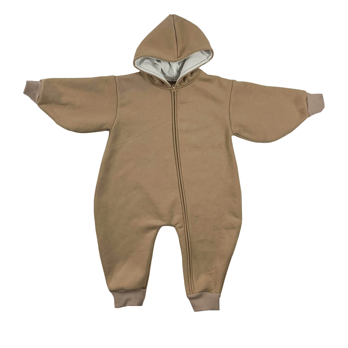 Best selling French terry custom color plaid pattern long Sleeve zipper baby rompers for autumn