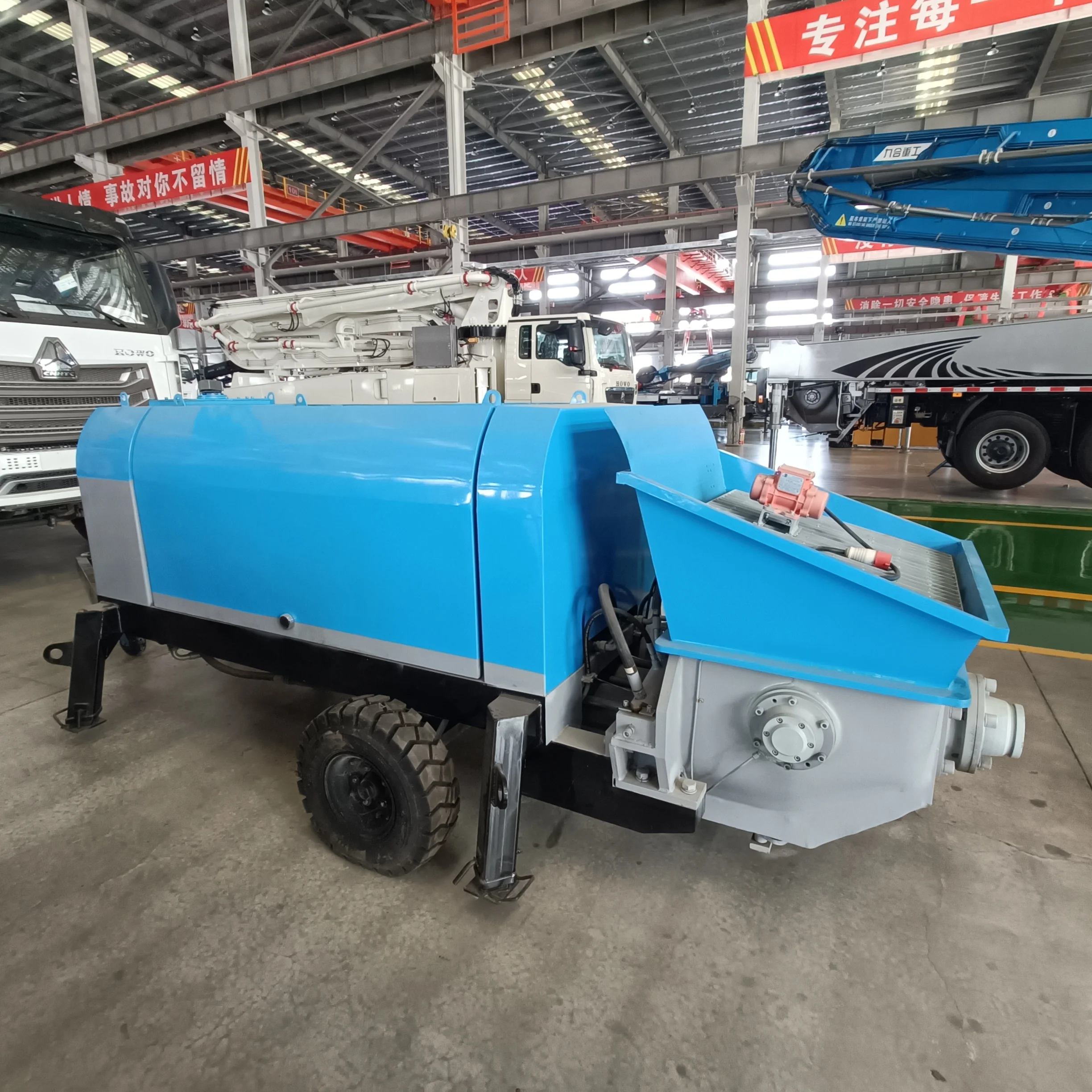 Model XBS20-08-33 Electric Engine Small Concrete Pump Electric Trailer Concrete Fine stone Pump  advantage price for sale