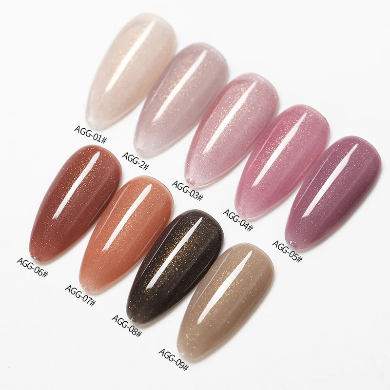 3 AS Jelly Colors Gel Custom Logo Private Label Nude Pink Nail Art Polish Gel for Salons