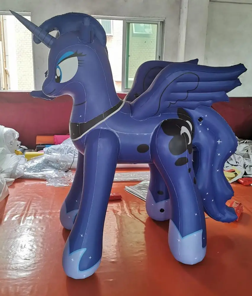 PVC Cute Inflatable dark  Pony Cartoon for Play