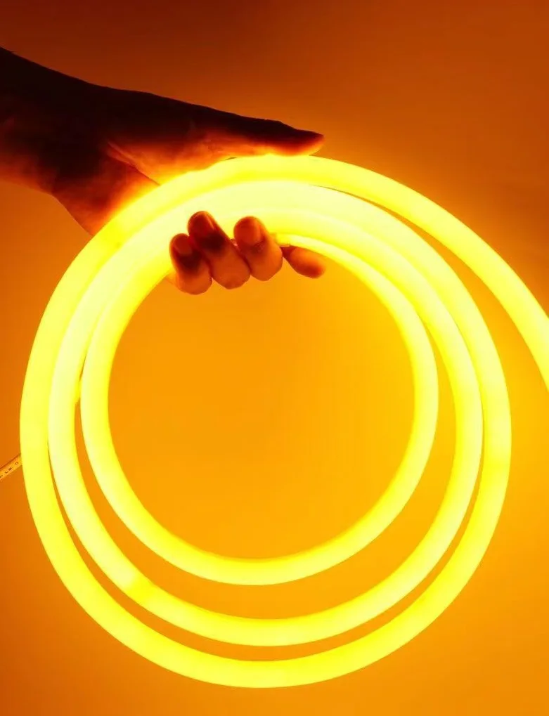 Led Neon 360 round neon led light strip 220v 120led 2835 tube led flex strip