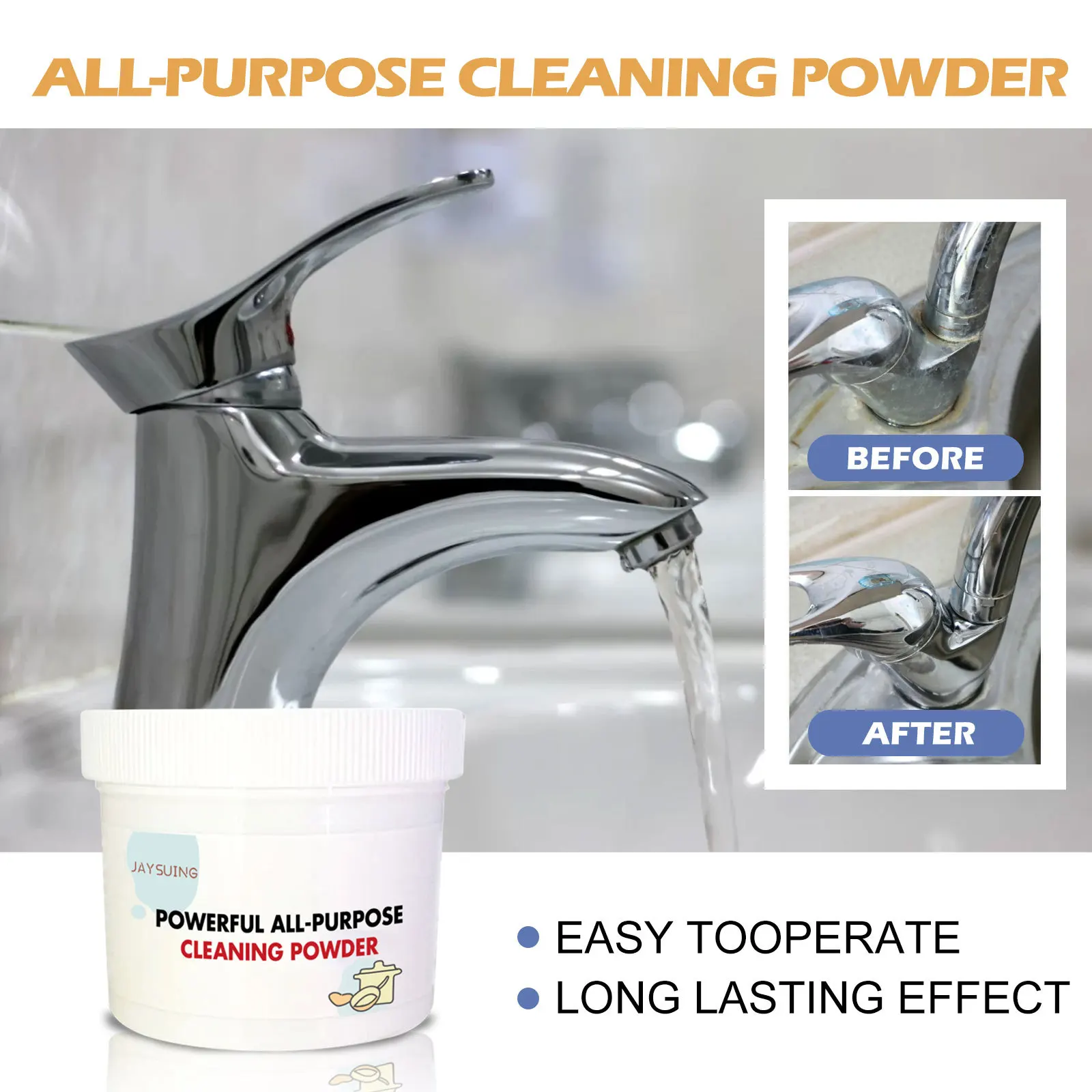 Jaysuing Multi-functional cleaning powder kitchen heavy oil cleaning clean kitchen utensils Rust removal Stove range hood
