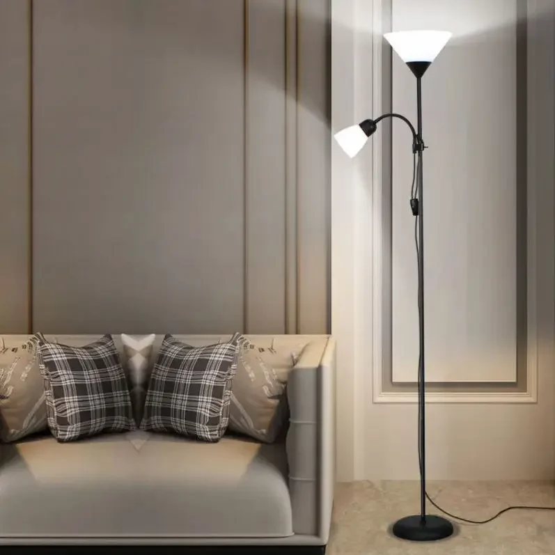 E27 base creative simple floor lamp adjustable iron living room study LED reading floor lamp