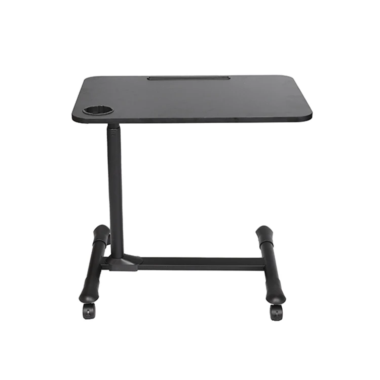 
Mobile Standing Desk Adjustable Computer Desk Rolling Laptop Cart Home Office side lift coffee table On Wheels 