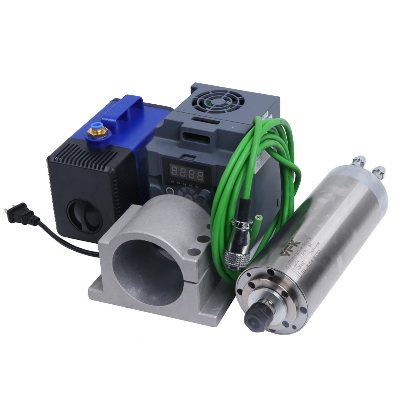 ER16 1.5KW Water Cooled Spindle CNC Router YFK Spindle Motor Kit 24000RPM High Frequency 220v/380v Wood Working Spindle