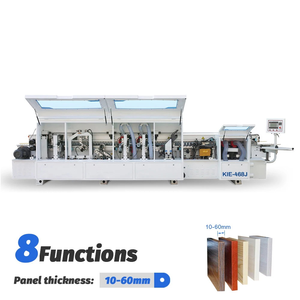 KIE-468J Wood Furniture Automatic PVC Straight Double Trimming Edge Banding Machine
