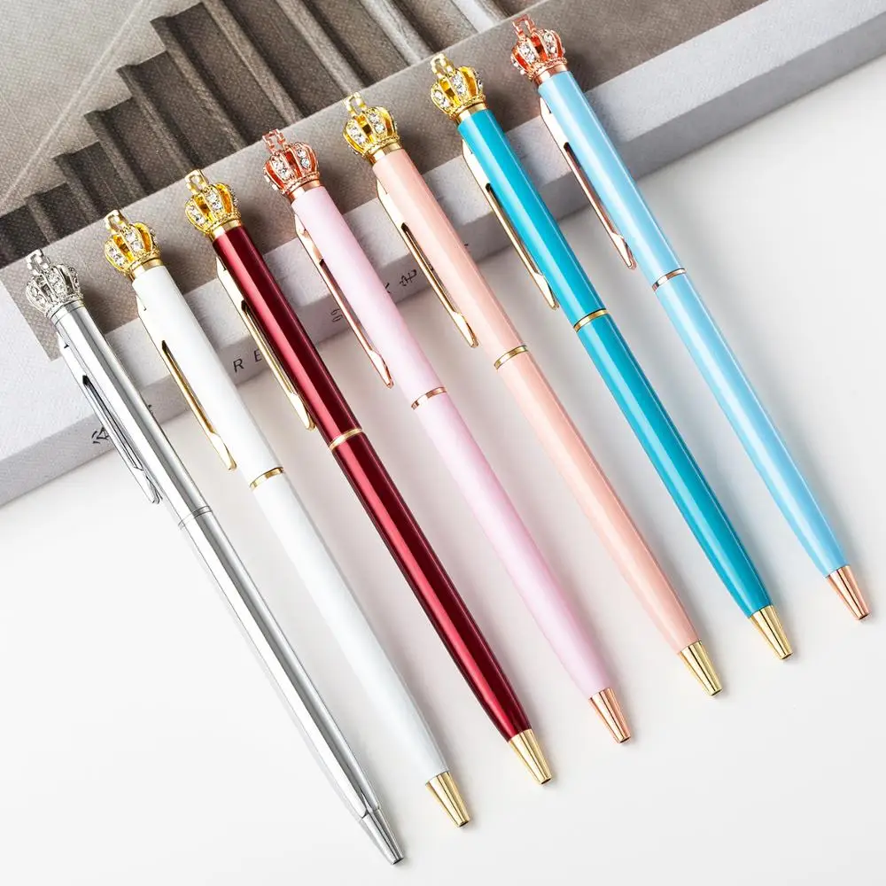 Luxury Girl Lady Gift Slim Crown Top Pen With Your Company Logo