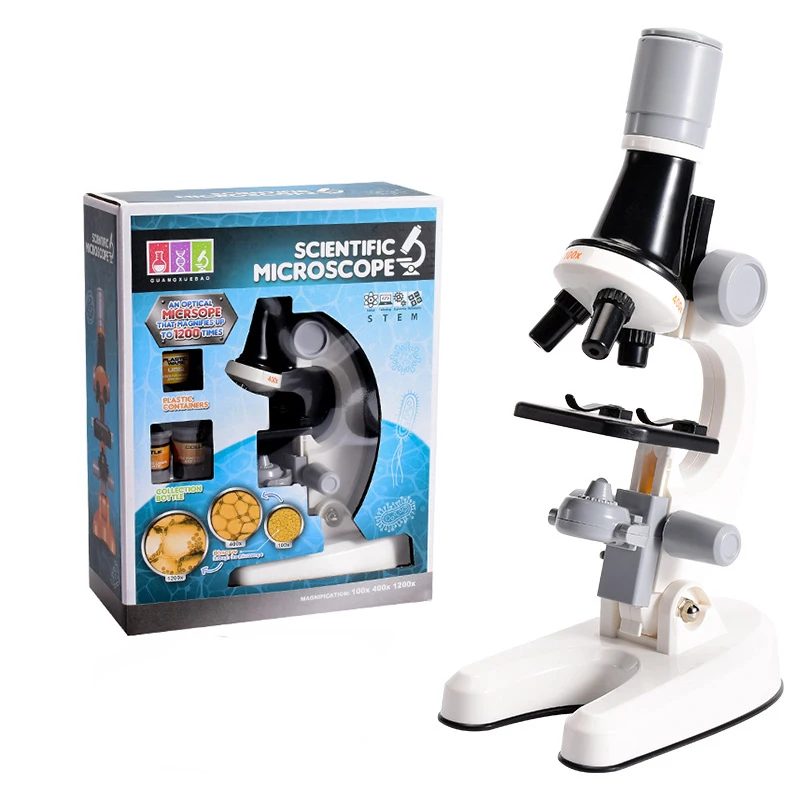 Microscope Kit Science Educational Toy Children Biology Microscope Kid Home school Outdoor Science popularization experiment