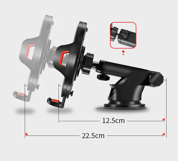 Upgraded Clip Strong Suction Carbon Fiber Texture Cell Phone Holder Mount for Car Dashboard Windshield Air Vent Holder