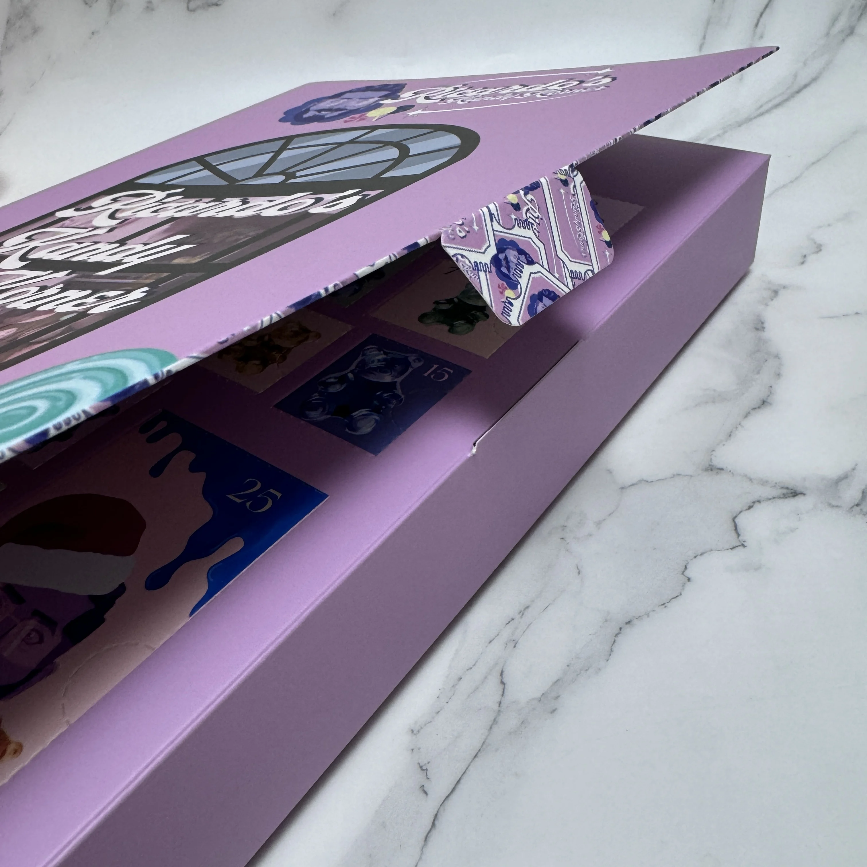 Custom Christmas Gift Packaging Advent Calendar Candies Mystery Box With 24 doors
