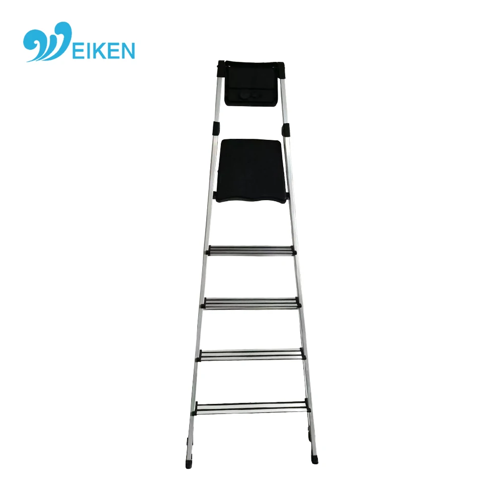 2022 New style Aluminum Household Light Weight Ladder with Tool Tray  and  5 Steps Folding step ladder