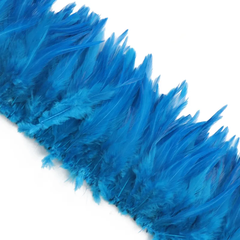 High quality and durable 5-6 inch white tip rooster feather for wedding clothing
