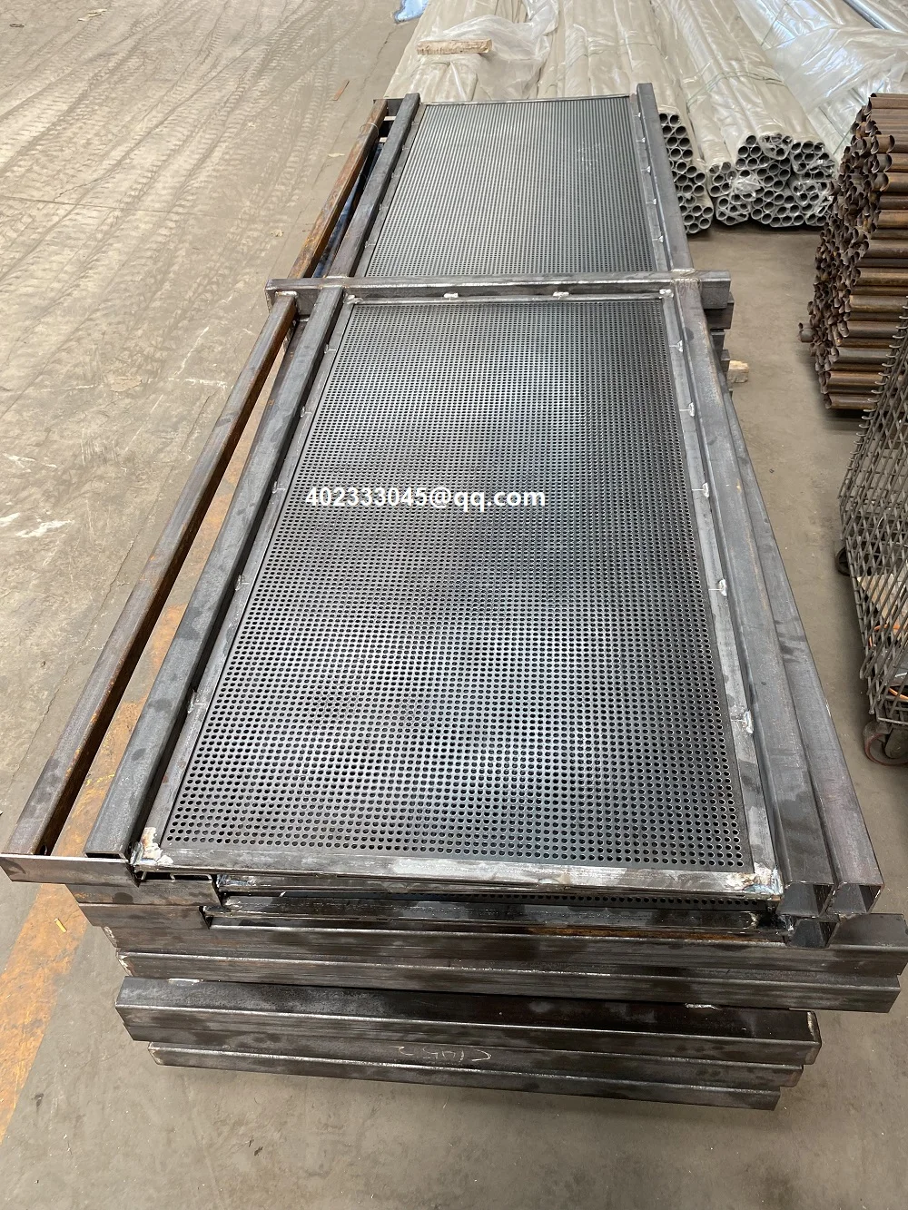 Gi Metal Tube Assemble Stair Railing Balustrade Galvanized Steel Pipe Handrail