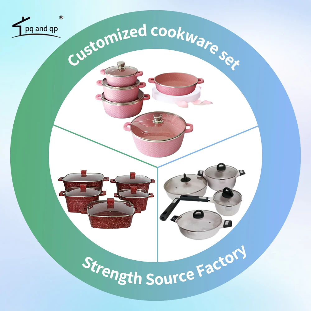Manufacturers customized Non-Stick Cookware Setcustom Logo Nonstick Pot And Pan Set