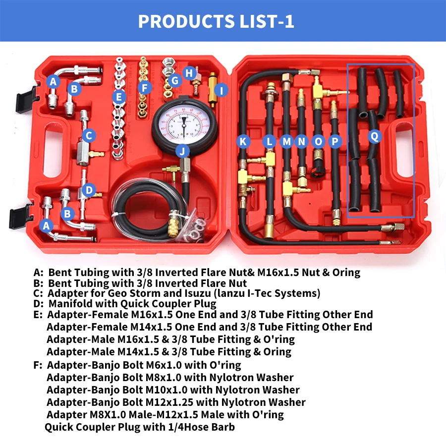 Fuel Injection Pump Diagnostic Tool Diesel Injector Injection Pressure Gauge Tester
