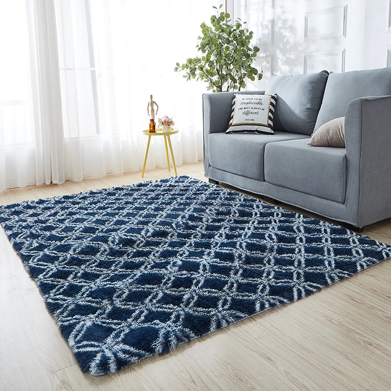 High quality living room fluffy carpet home bedroom super soft Shaggy Rug  pattern PV plush pile carpet