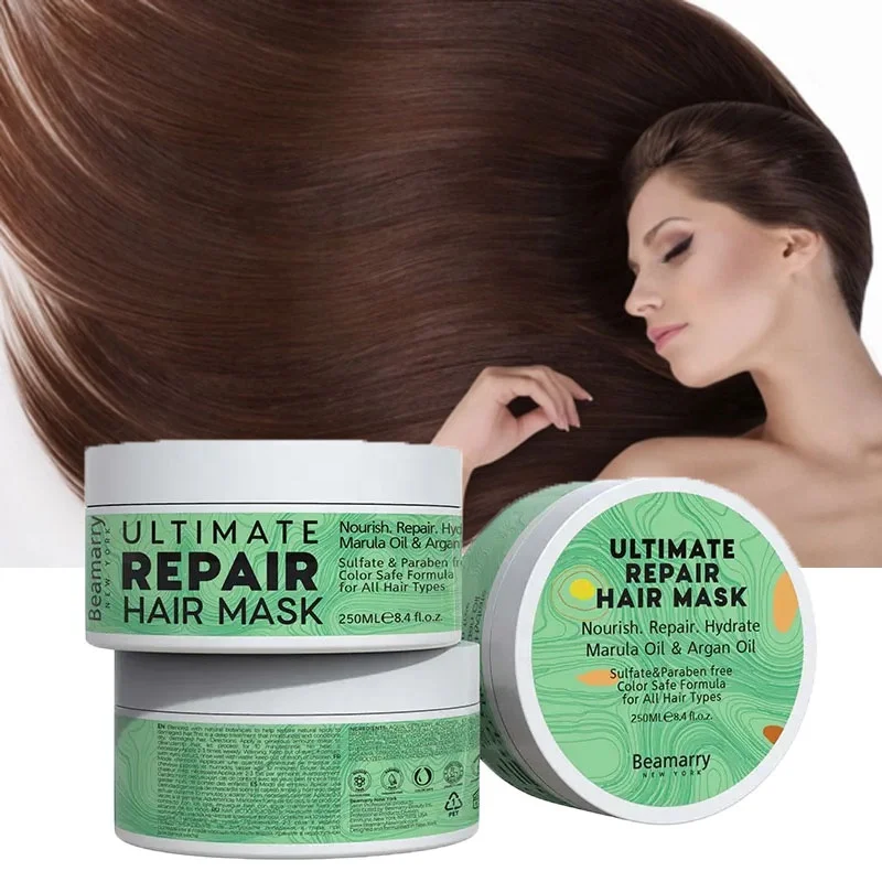 Top Selling Private Label Morocco Argan Oil Hair Mask Moisturizing Smooth Deep Repairing Hair Keratin Mask Ultimate Conditioner