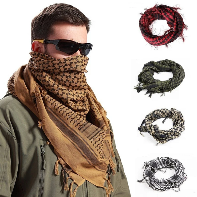 Custom outdoor tactics Arab Parsnips Square Muslim Sunscreen Breathable bib Middle East Thousand bird plaid camouflage cape