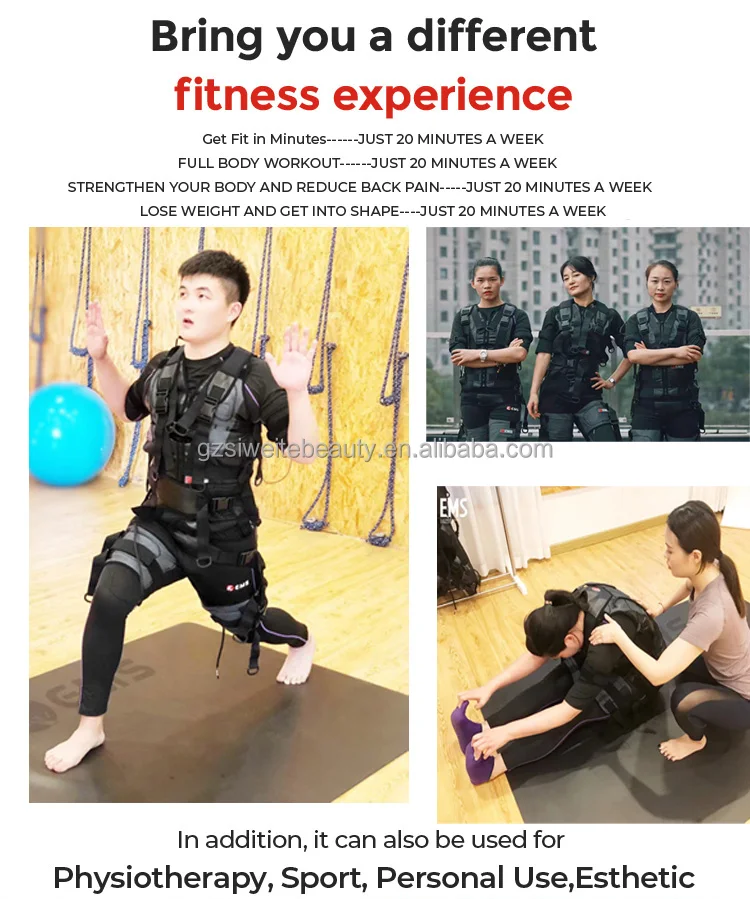 Smart Wiredentertainment Physical Body Shaping Suit With App Control Electrostimulators For Endermologies