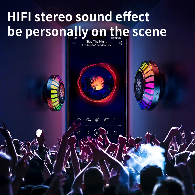 Wholesale OEM Creative Portable Wireless speaker F8 Colorful Rhythm Musical Bone Conduction Speaker