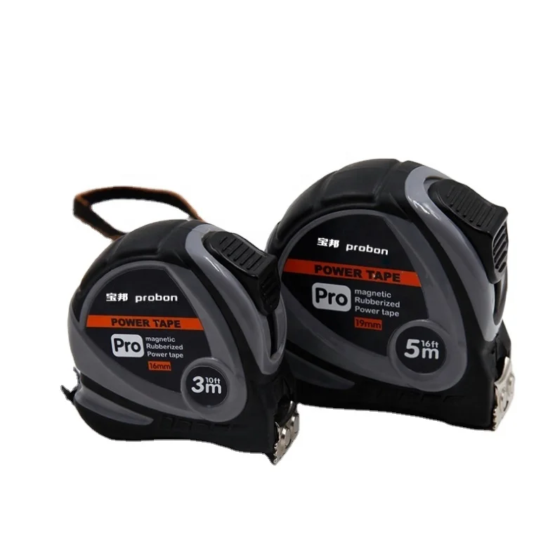 Best selling 3m 5m 7.5m10m magnetic Self-lock Rubber Coated measuring tape Tape Measures Hand Tools