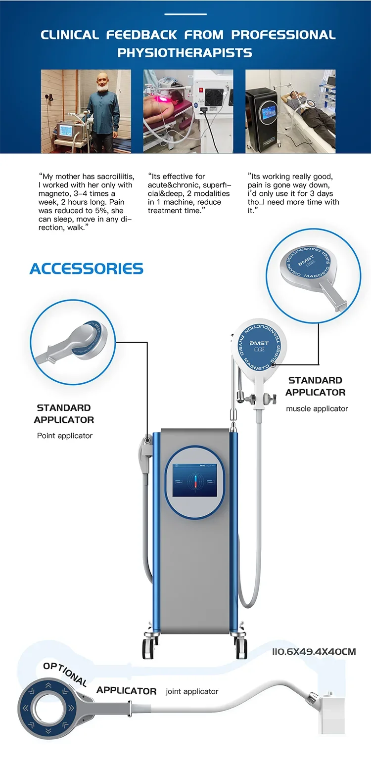 Newest Machines Dual Channel Magnetic Pulse PMST MAX DUO 7 Tesla High Energy Magneto Inductive Therapy Machine