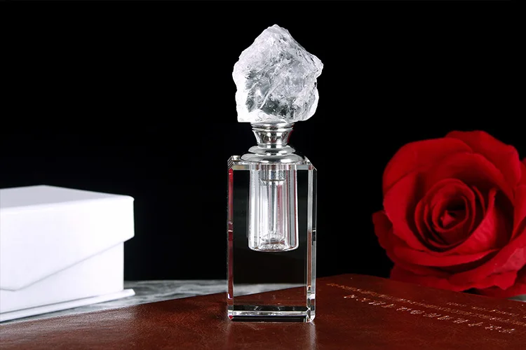 3ml white  natural agate lid essential oil crystal  perfume bottle