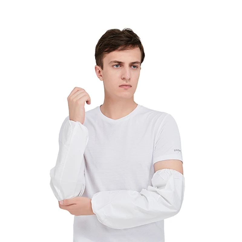 Machine Made White Microporous Arm Sleeve Cover Hospital Sleeve Covers