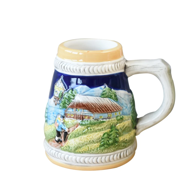 BONWILL Big Custom Ceramic Beer Mug for Fathers Day Gifts Porcelain