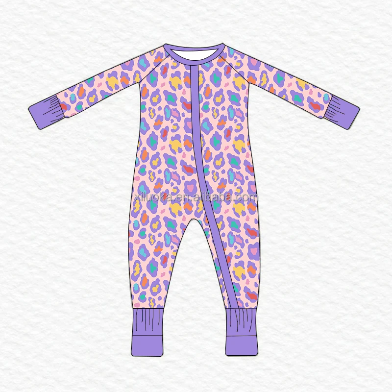 New Design Bamboo Viscose Soft Baby Jumpsuit Pajamas Newborn Sleeper Boy Girl Clothes Printed Custom Baby Rompers